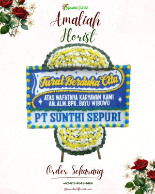 Papan Bunga Duka di Mawar