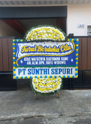 Papan Bunga Duka di Mawar