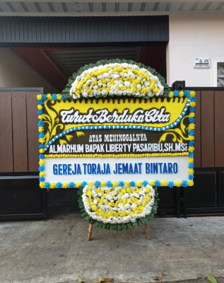 Papan Bunga Duka di Mawar